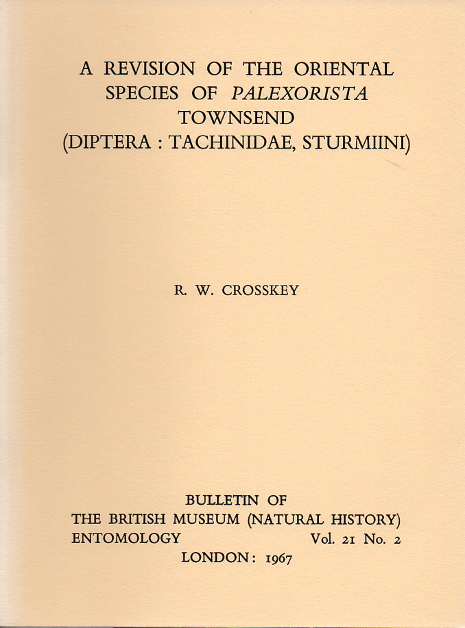 Crosskey,R.W.  A revision of the oriental species of Paexorista townsend (Diptera 