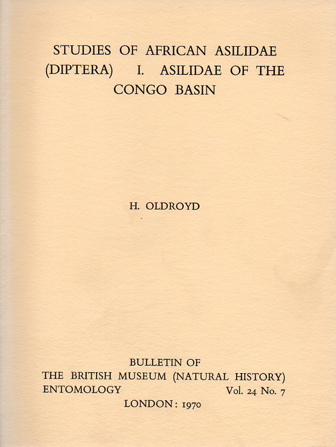 Oldroyd,H.  Studies of African Asilidae (Diptera) I. Asilidae of the Congo Basin 