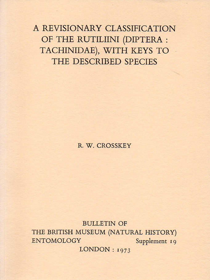 Crosskey,R.W.  A revisionary classification of the Rutiliini (Diptera: Tachinidae) 
