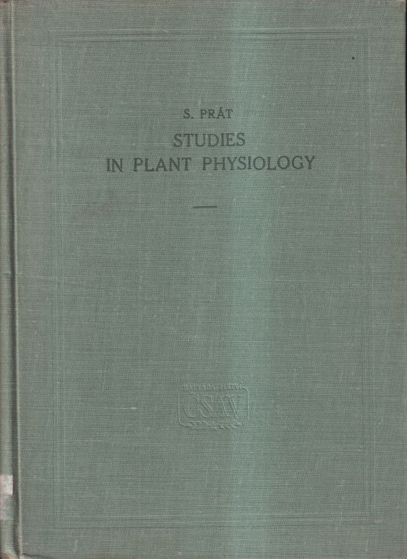 Praha,Ceskoslow.Botan.Spolecnost  Studies in Plant Physiology.Dedicated to 85.Anniv.Bohumil Nemec.1958.2 