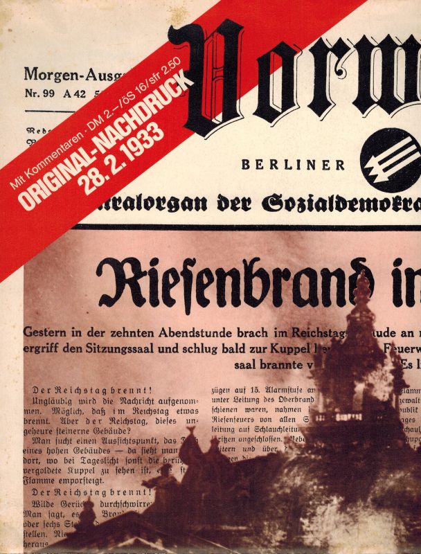 Vorwärts (Original-Nachdruck)  Vorwärts 1.Jahrgang 3. August 1945 Nummer 1 