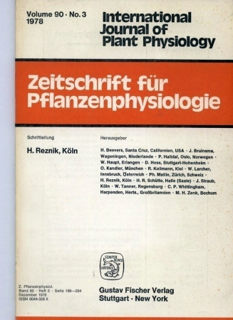 Zeitschrift für Pflanzenphysiologie  Volume 90. No. 3. 1978 