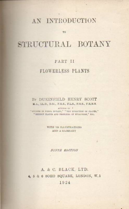 Dukinfield Henry Schott  An Introduction to Siructural Botany(Part II:Flowerless Plants 