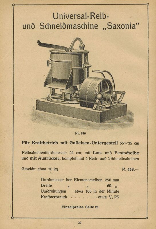 Külsen,Gotthard  Katalog für Bäckerei- und Conditorei-Bedarf 