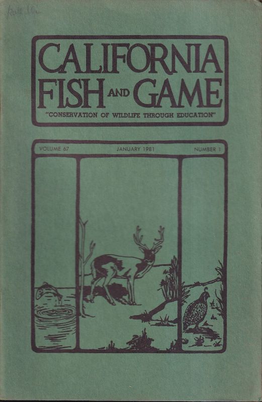 California Fish and Game  Vol. 67.1981.Number 1 bis 4 