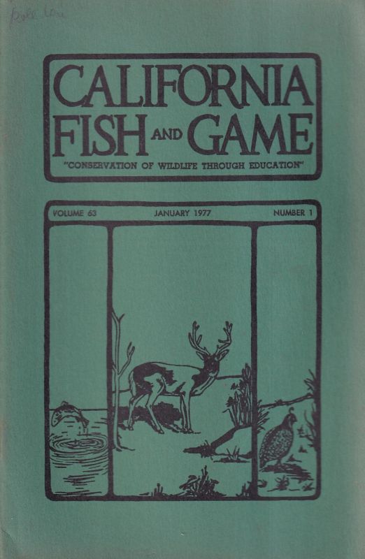 California Fish and Game  Vol. 63.1977.Number 1,3 und 4 