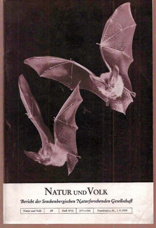 Natur und Volk  Band 89.Hefte 8 bis 12.Jahr 1959 