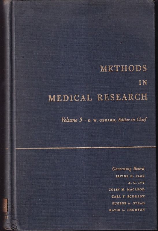 Gerard,Ralph W.  Methods in medical research 