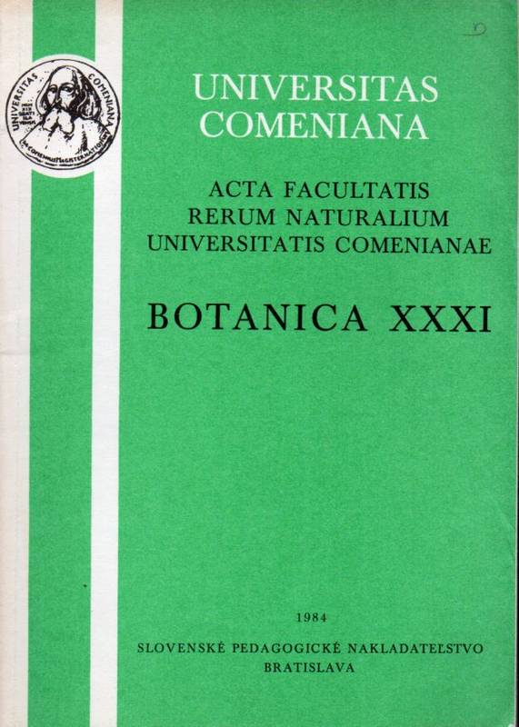 Universitas Comeniana  Universitas Comeniana Botanica XXXI 