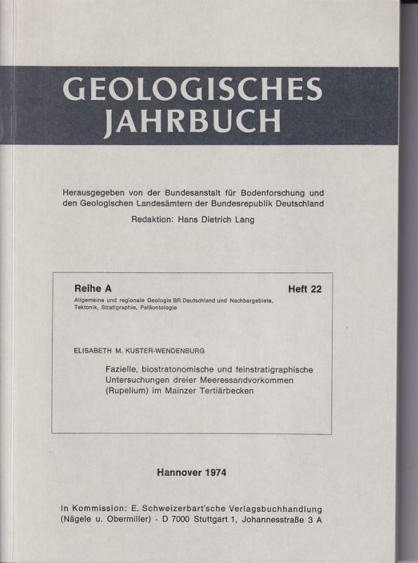 Kuster-Wendenburg,Elisabeth M.  Fazielle, biostratonomische und feinstratigraphische Untersuchungen 