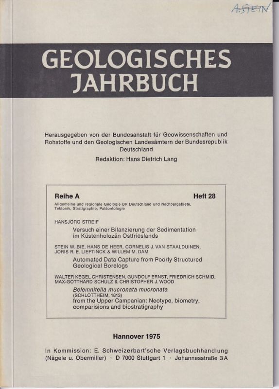 Geologisches Jahrbuch  Geologisches Jahrbuch Reihe A Heft 28 
