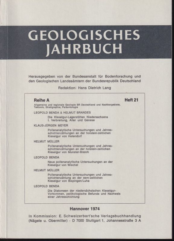 Geologisches Jahrbuch  Geologisches Jahrbuch Reihe A Heft 21 