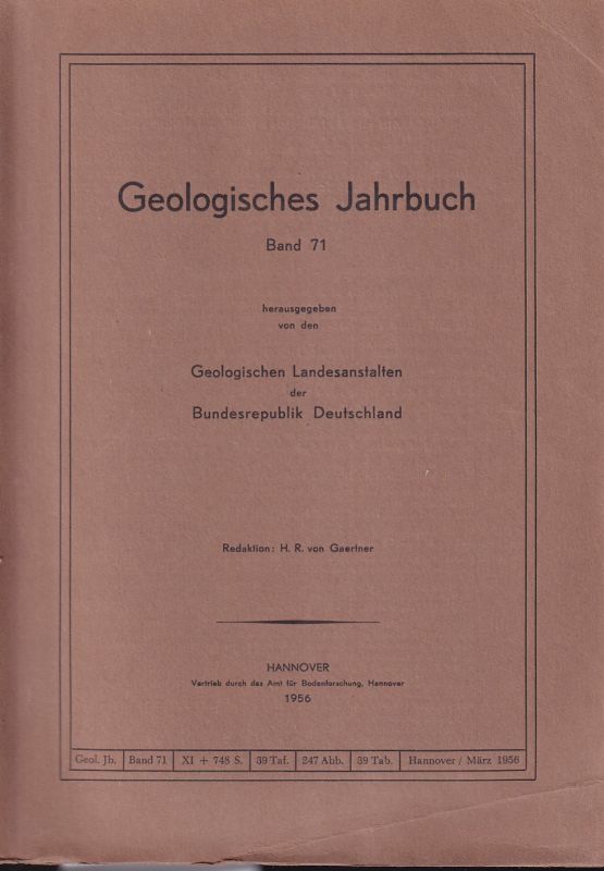 Geologisches Jahrbuch  Geologisches Jahrbuch Band 71 