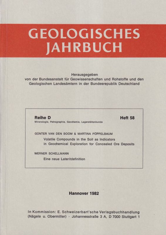 Bundesanstalt für Geowissenschaften  Geologisches Jahrbuch Reihe D Heft 58 