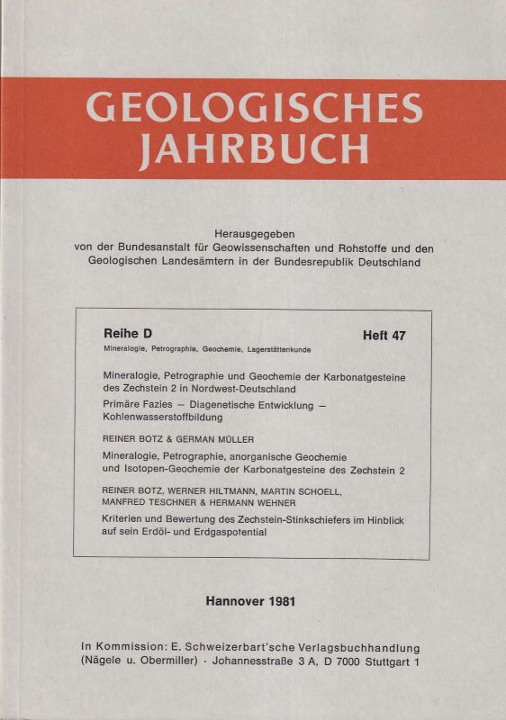 Bundesanstalt für Geowissenschaften  Geologisches Jahrbuch Reihe D Heft 47 