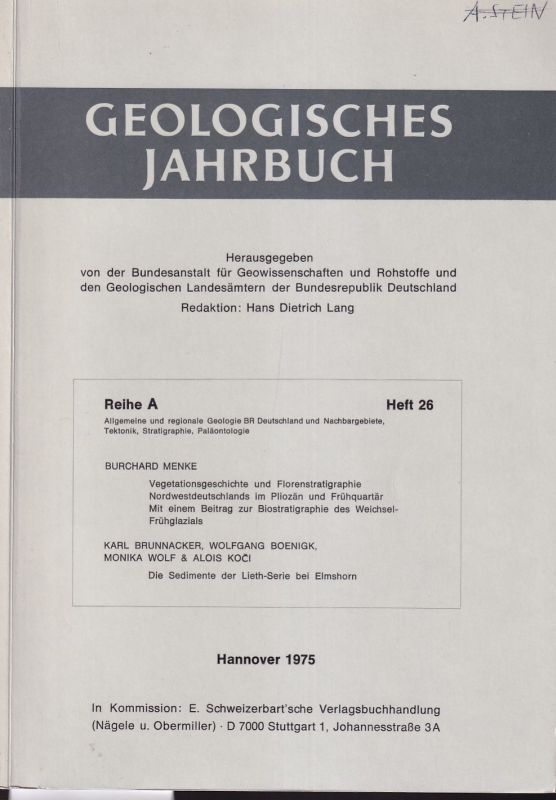 Bundesanstalt für Bodenforschung  Geologisches Jahrbuch Reihe A Heft 26 