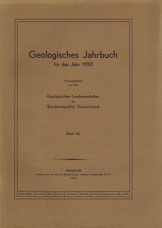 Geologisches Jahrbuch  Geologisches Jahrbuch Band 66 