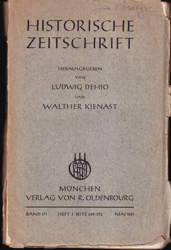 Historische Zeitschrift  Historische Zeitschrift Band 111, 1951 Heft 3 (1 Heft) 