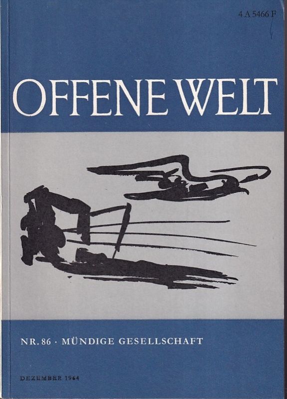 Offene Welt Nr. 86  Mündige Gesellschaft 