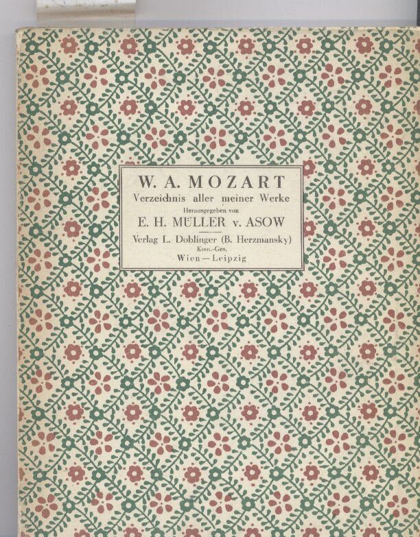 Mozart,W.A.: Müller,E.H.v.Asow  Verzeichnis aller meiner Werke 