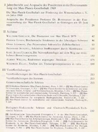 Max-Planck-Gesellschaft  Jahrbuch 1969 