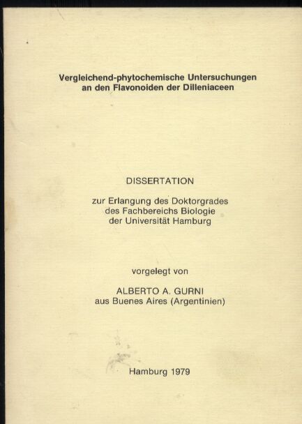 Gurni,Alberto A.  Vergleichend-phytochemische Untersuchungen an den Flavonoiden 