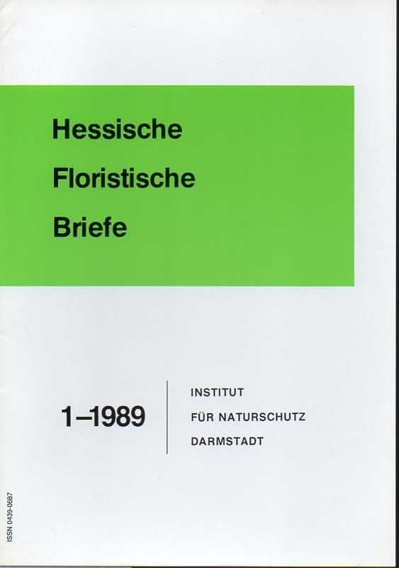 Institut für Naturschutz Darmstadt  Hessische Floristische Briefe 38.Jahrgang 1989 Hefte 1 bis 4 (4 Hefte) 