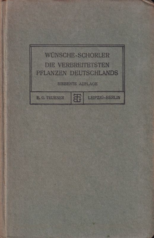 Schorler,Bernhard(Hsg.)  Die verbreitetsten Pflanzen Deutschlands.Ein Übungsbuch für den naturw 
