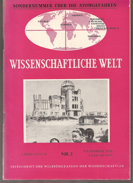 Wissenschaftliche Welt  II. Jahrgang Nr. 2 Dezember 1958/Januar 1959 