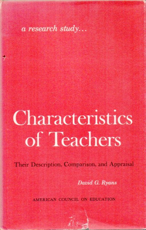Ryans,David G.  Characteristics of Teachers 