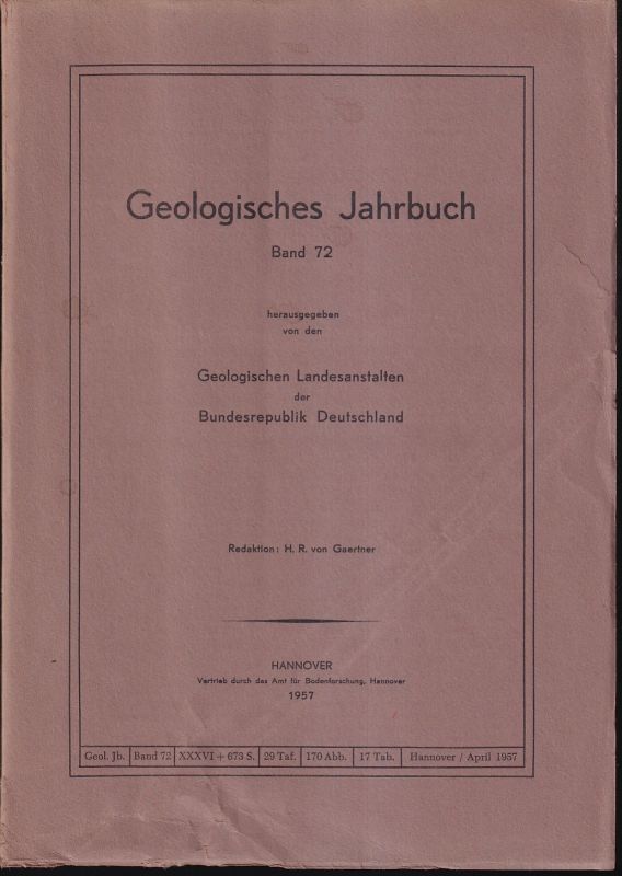 Geologisches Jahrbuch  Geologisches Jahrbuch Band 72 