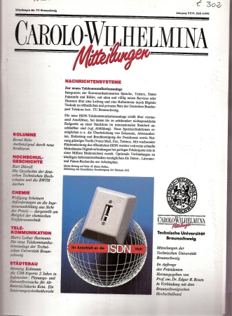 Braunschweigischer Hochschulbund  Jahrgang XXVI, Heft I und II, 1991 (2 Hefte) 