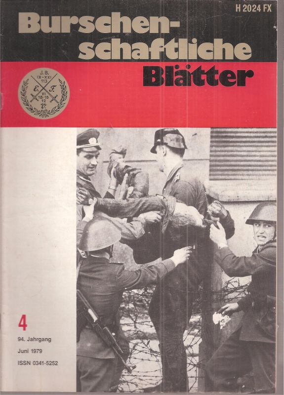 Burschenschaftliche Blätter  Burschenschaftliche Blätter 94.Jahrgang 1979 Heft 4 