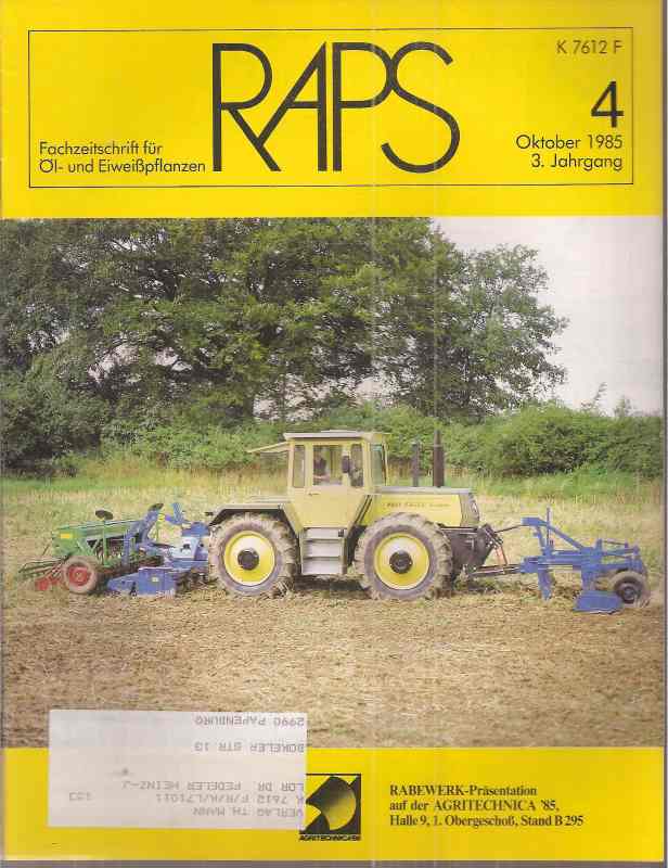 RAPS  RAPS 3.Jahrgang 1985, Hefte 1 bis 4 (4 Hefte) 