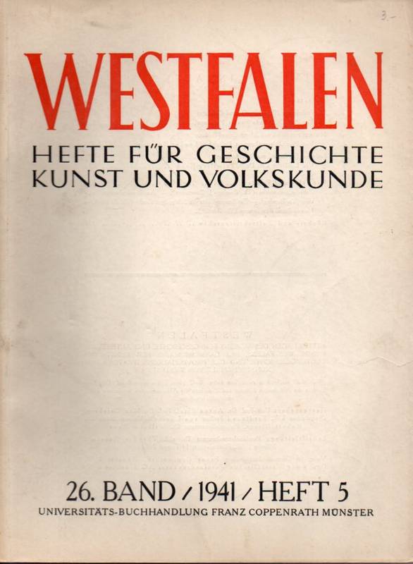 Westfalen  Westfalen 26.Band 1941 Heft 5 (1 Heft) 