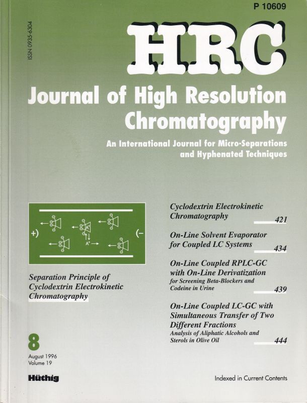 HRC Journal of High Resolution Chromatography  HRC Journal of High Resolution Chromatography Volume 19 Heft 8 (1996) 
