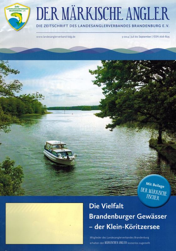 Landesanglerverband Brandenburg e.V.  Der Märkische Angler 2014 Hefte 1 bis 4 (4 Hefte) 