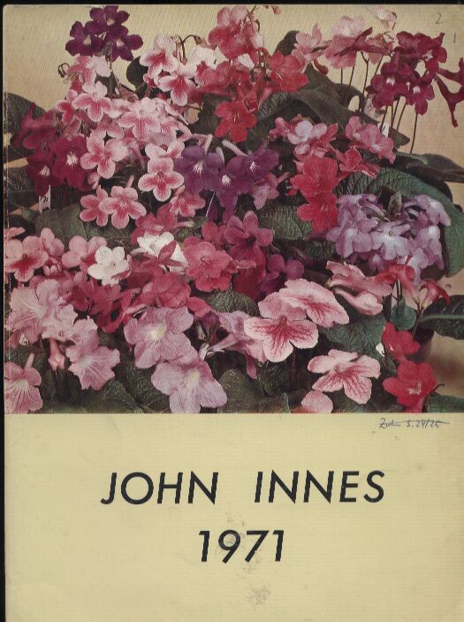 Innes,John Institute  Sixty Second Annual Report 1971 