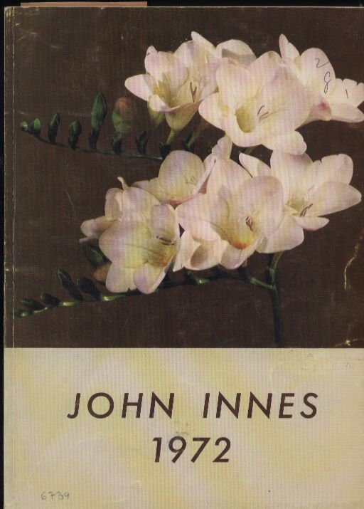 Innes,John Institute  Sixty Third Annual Report 1972 