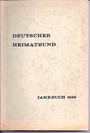 Deutscher Heimatbund  Jahrbuch 1959 