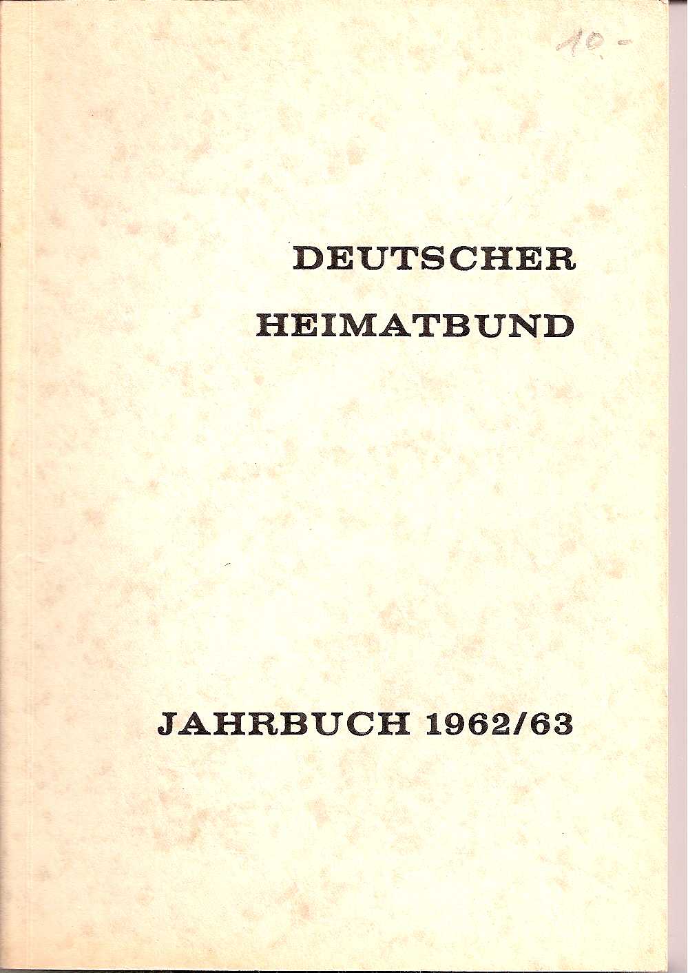 Deutscher Heimatbund  Jahrbuch 1962/63 