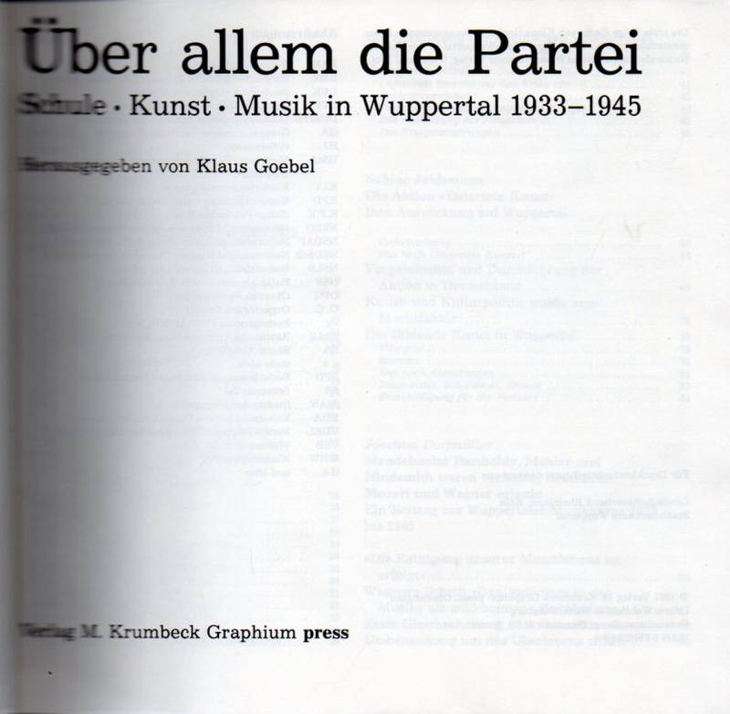 Goebel,Klaus (Hsg.)  Über allem die Partei 