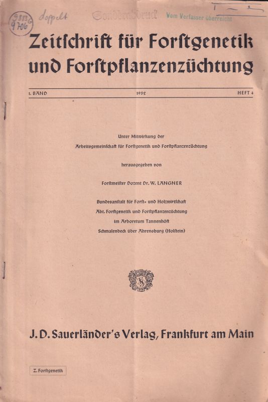 Gothe,H.  Ein Kreuzungsversuch mit Larix europaea D.C., Herkunft Schlitz und 