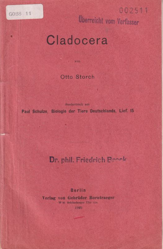 Storch,Otto  Cladocera 