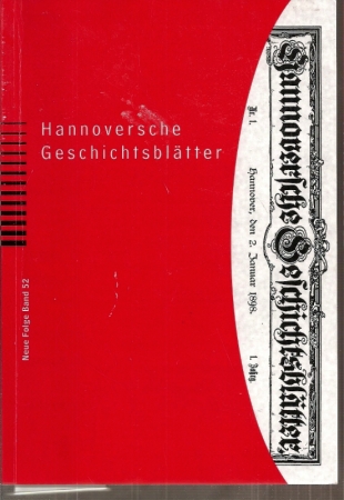 Hannoversche Geschichtsblätter  Neue Folge Band 52.1998 