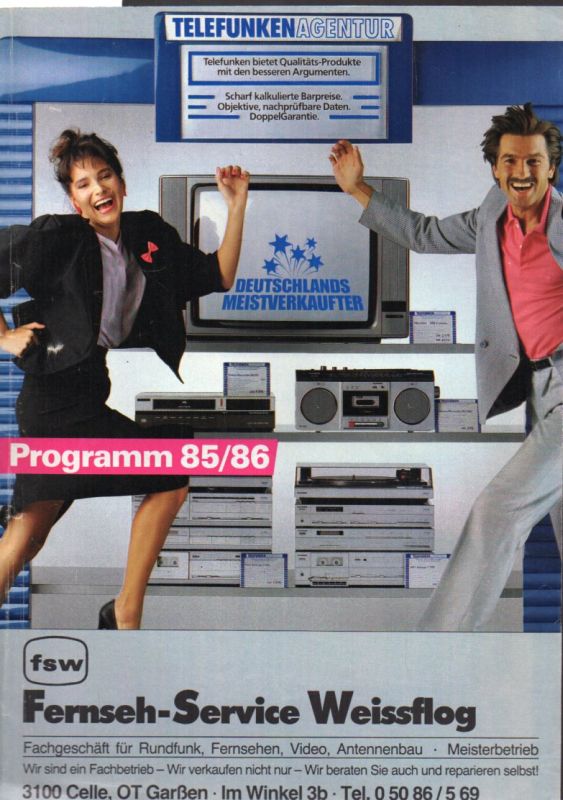 Telefunken GmbH  Programm 1985 / 86 