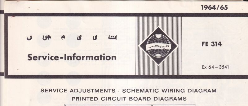 Telefunken  Fernseh Service Information 1964/65 für FE 314 