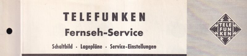 Telefunken  Fernseh Service Information 1960/61 für FE 22T, FE 23T und FE 23St 