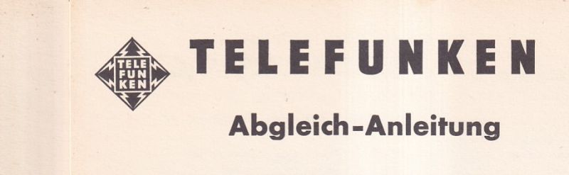 Telefunken  Fernseh Service Information 1960/61 für FE 21, FE 22 und FE23 