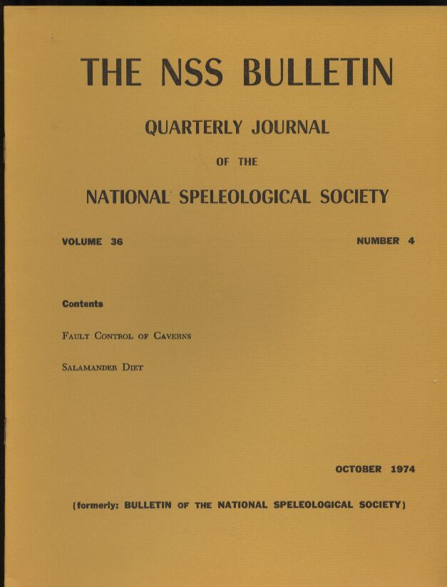 The NSS Bulletin  Volume 36,Number 4 October 1974 